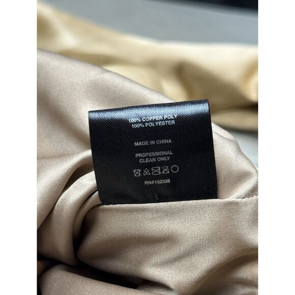 Keiser Clark Silky Copper Satin Trucker Jacket Size Medium Retail $550 - Picture 10 of 15